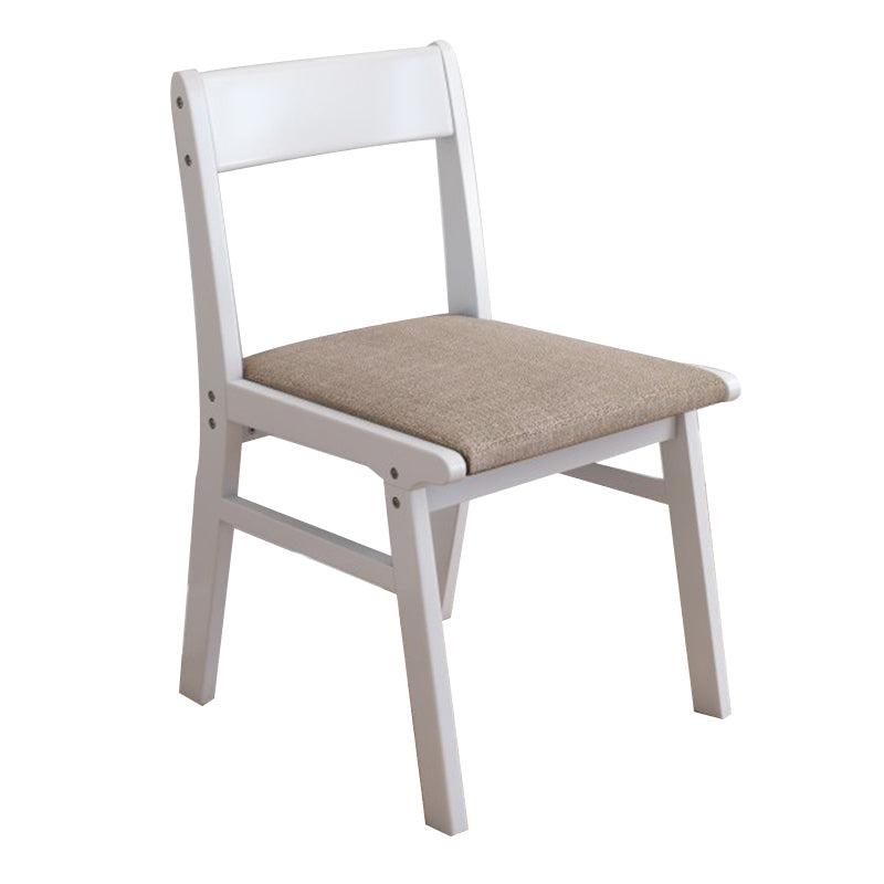 Rubberwood Armless Dining Chair Open Back Upholstered Single Dining Side Chair Light Coffee White Clearhalo ' kitchen&dining_furn' 'Dining Chairs' 'Dining Tables & Seating' 'dining_chair' 'furn' 'furn_dining_chair' 'Furniture' 'furniture_dining_chair' 'Kitchen & Dining Furniture' 'kitchen' 3944977