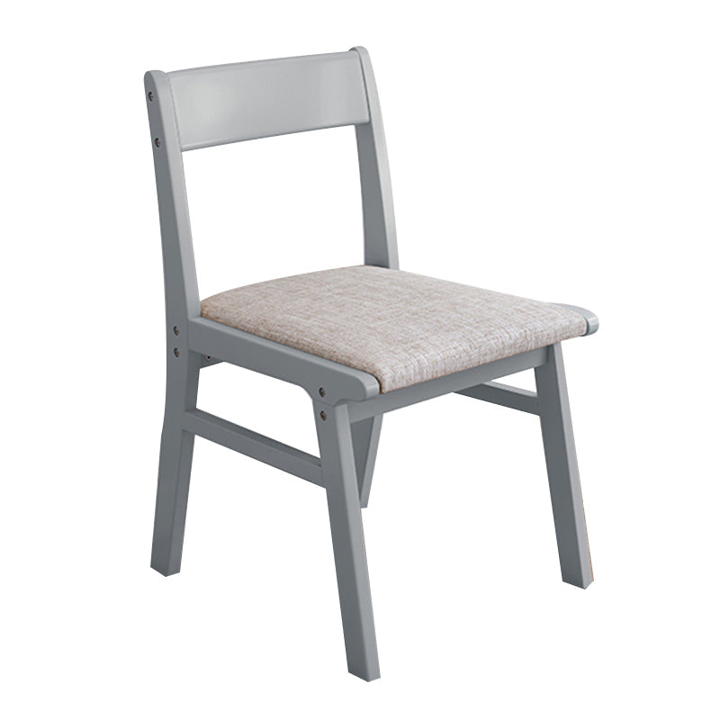 Rubberwood Armless Dining Chair Open Back Upholstered Single Dining Side Chair Cream Gray Gray Clearhalo ' kitchen&dining_furn' 'Dining Chairs' 'Dining Tables & Seating' 'dining_chair' 'furn' 'furn_dining_chair' 'Furniture' 'furniture_dining_chair' 'Kitchen & Dining Furniture' 'kitchen' 3944979