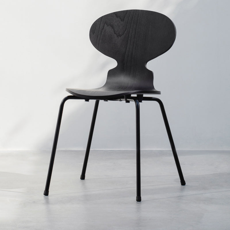 Industrial Style Wood Dining Side Chair Solid Back Armless Single Dining Chair Clearhalo ' kitchen&dining_furn' 'Dining Chairs' 'Dining Tables & Seating' 'dining_chair' 'furn' 'furn_dining_chair' 'Furniture' 'furniture_dining_chair' 'Kitchen & Dining Furniture' 'kitchen' 3945003