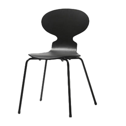 Industrial Style Wood Dining Side Chair Solid Back Armless Single Dining Chair Black Clearhalo ' kitchen&dining_furn' 'Dining Chairs' 'Dining Tables & Seating' 'dining_chair' 'furn' 'furn_dining_chair' 'Furniture' 'furniture_dining_chair' 'Kitchen & Dining Furniture' 'kitchen' 3945004