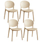Plastic Stackable Armless Dining Chairs Open Back Side Chair (Set of 4) Camel Clearhalo ' kitchen&dining_furn' 'Dining Chairs' 'Dining Tables & Seating' 'dining_chair' 'furn' 'furn_dining_chair' 'Furniture' 'furniture_dining_chair' 'Kitchen & Dining Furniture' 'kitchen' 3945021