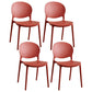 Plastic Stackable Armless Dining Chairs Open Back Side Chair (Set of 4) Burgundy Clearhalo ' kitchen&dining_furn' 'Dining Chairs' 'Dining Tables & Seating' 'dining_chair' 'furn' 'furn_dining_chair' 'Furniture' 'furniture_dining_chair' 'Kitchen & Dining Furniture' 'kitchen' 3945023