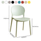 Plastic Stackable Armless Dining Chairs Open Back Side Chair (Set of 4) Clearhalo ' kitchen&dining_furn' 'Dining Chairs' 'Dining Tables & Seating' 'dining_chair' 'furn' 'furn_dining_chair' 'Furniture' 'furniture_dining_chair' 'Kitchen & Dining Furniture' 'kitchen' 3945031