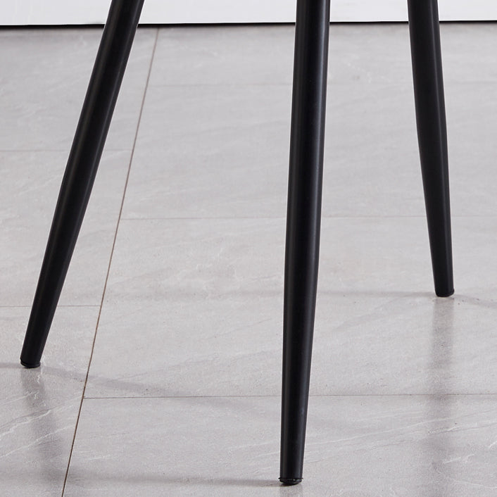 Leather Contemporary Restaurant Side Chair Solid Back Matte Finish Dining Chair Clearhalo ' kitchen&dining_furn' 'Dining Chairs' 'Dining Tables & Seating' 'dining_chair' 'furn' 'furn_dining_chair' 'Furniture' 'furniture_dining_chair' 'Kitchen & Dining Furniture' 'kitchen' 3945044