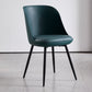 Leather Contemporary Restaurant Side Chair Solid Back Matte Finish Dining Chair Blackish Green 1 Piece Clearhalo ' kitchen&dining_furn' 'Dining Chairs' 'Dining Tables & Seating' 'dining_chair' 'furn' 'furn_dining_chair' 'Furniture' 'furniture_dining_chair' 'Kitchen & Dining Furniture' 'kitchen' 3945050