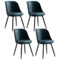 Leather Contemporary Restaurant Side Chair Solid Back Matte Finish Dining Chair Blackish Green 4 Piece Set Clearhalo ' kitchen&dining_furn' 'Dining Chairs' 'Dining Tables & Seating' 'dining_chair' 'furn' 'furn_dining_chair' 'Furniture' 'furniture_dining_chair' 'Kitchen & Dining Furniture' 'kitchen' 3945052