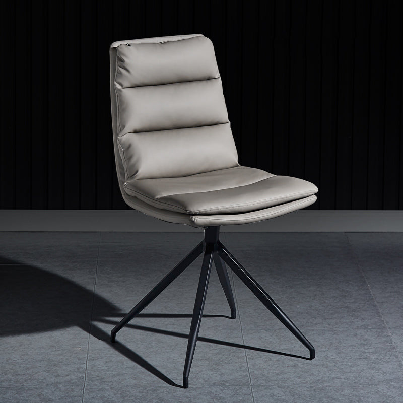 Scandinavian Upholstered Dining Chairs Solid Back Armless Side Chairs for Home Use Grey 1 Piece Clearhalo ' kitchen&dining_furn' 'Dining Chairs' 'Dining Tables & Seating' 'dining_chair' 'furn' 'furn_dining_chair' 'Furniture' 'furniture_dining_chair' 'Kitchen & Dining Furniture' 'kitchen' 3945054