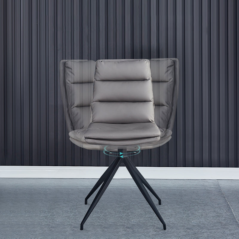 Scandinavian Upholstered Dining Chairs Solid Back Armless Side Chairs for Home Use Clearhalo ' kitchen&dining_furn' 'Dining Chairs' 'Dining Tables & Seating' 'dining_chair' 'furn' 'furn_dining_chair' 'Furniture' 'furniture_dining_chair' 'Kitchen & Dining Furniture' 'kitchen' 3945056