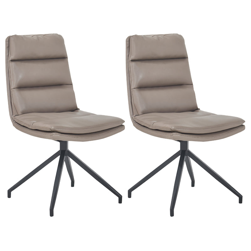 Scandinavian Upholstered Dining Chairs Solid Back Armless Side Chairs for Home Use Light Gray 2 Piece Set Clearhalo ' kitchen&dining_furn' 'Dining Chairs' 'Dining Tables & Seating' 'dining_chair' 'furn' 'furn_dining_chair' 'Furniture' 'furniture_dining_chair' 'Kitchen & Dining Furniture' 'kitchen' 3945061