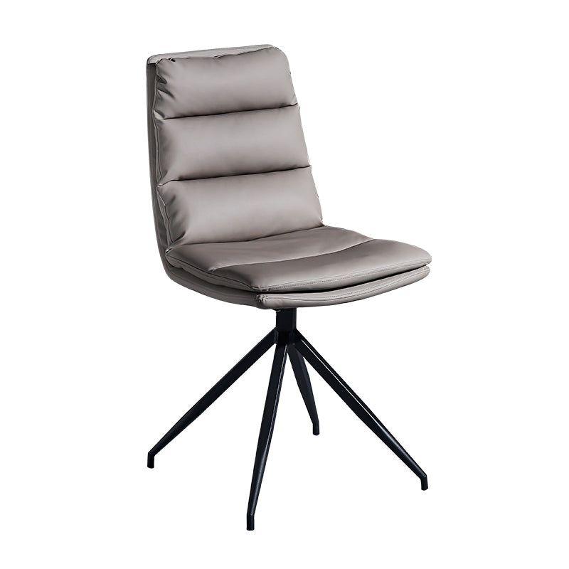 Scandinavian Upholstered Dining Chairs Solid Back Armless Side Chairs for Home Use Clearhalo ' kitchen&dining_furn' 'Dining Chairs' 'Dining Tables & Seating' 'dining_chair' 'furn' 'furn_dining_chair' 'Furniture' 'furniture_dining_chair' 'Kitchen & Dining Furniture' 'kitchen' 3945062