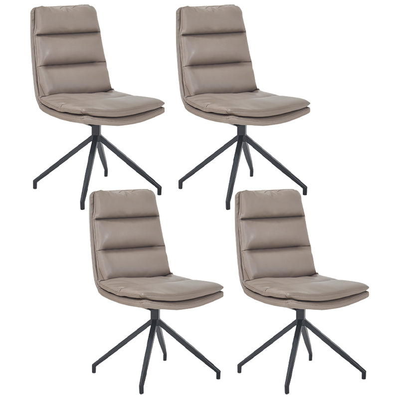Scandinavian Upholstered Dining Chairs Solid Back Armless Side Chairs for Home Use Light Gray 4 Piece Set Clearhalo ' kitchen&dining_furn' 'Dining Chairs' 'Dining Tables & Seating' 'dining_chair' 'furn' 'furn_dining_chair' 'Furniture' 'furniture_dining_chair' 'Kitchen & Dining Furniture' 'kitchen' 3945063