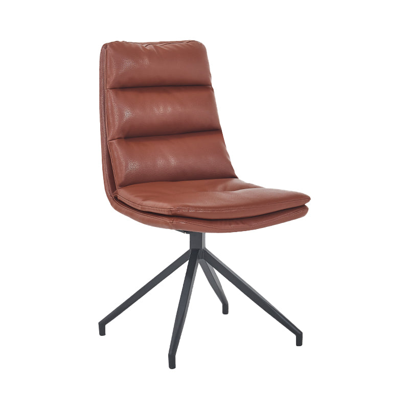 Scandinavian Upholstered Dining Chairs Solid Back Armless Side Chairs for Home Use Brown 1 Piece Clearhalo ' kitchen&dining_furn' 'Dining Chairs' 'Dining Tables & Seating' 'dining_chair' 'furn' 'furn_dining_chair' 'Furniture' 'furniture_dining_chair' 'Kitchen & Dining Furniture' 'kitchen' 3945065