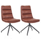 Scandinavian Upholstered Dining Chairs Solid Back Armless Side Chairs for Home Use Brown 2 Piece Set Clearhalo ' kitchen&dining_furn' 'Dining Chairs' 'Dining Tables & Seating' 'dining_chair' 'furn' 'furn_dining_chair' 'Furniture' 'furniture_dining_chair' 'Kitchen & Dining Furniture' 'kitchen' 3945067
