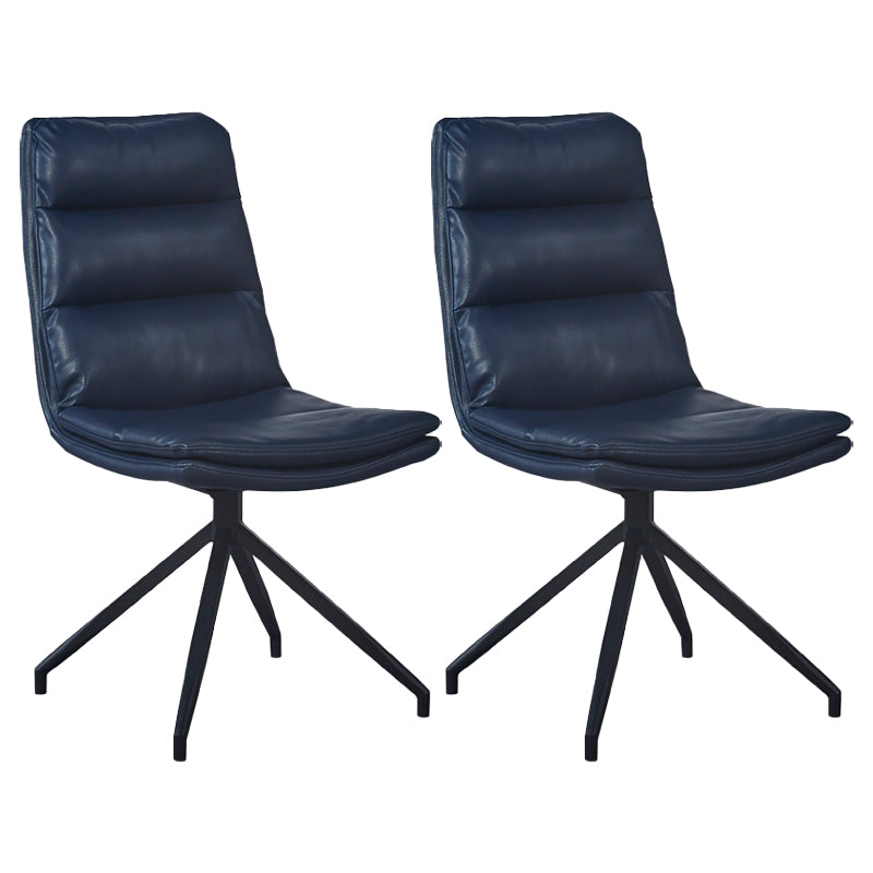 Scandinavian Upholstered Dining Chairs Solid Back Armless Side Chairs for Home Use Blue 2 Piece Set Clearhalo ' kitchen&dining_furn' 'Dining Chairs' 'Dining Tables & Seating' 'dining_chair' 'furn' 'furn_dining_chair' 'Furniture' 'furniture_dining_chair' 'Kitchen & Dining Furniture' 'kitchen' 3945073