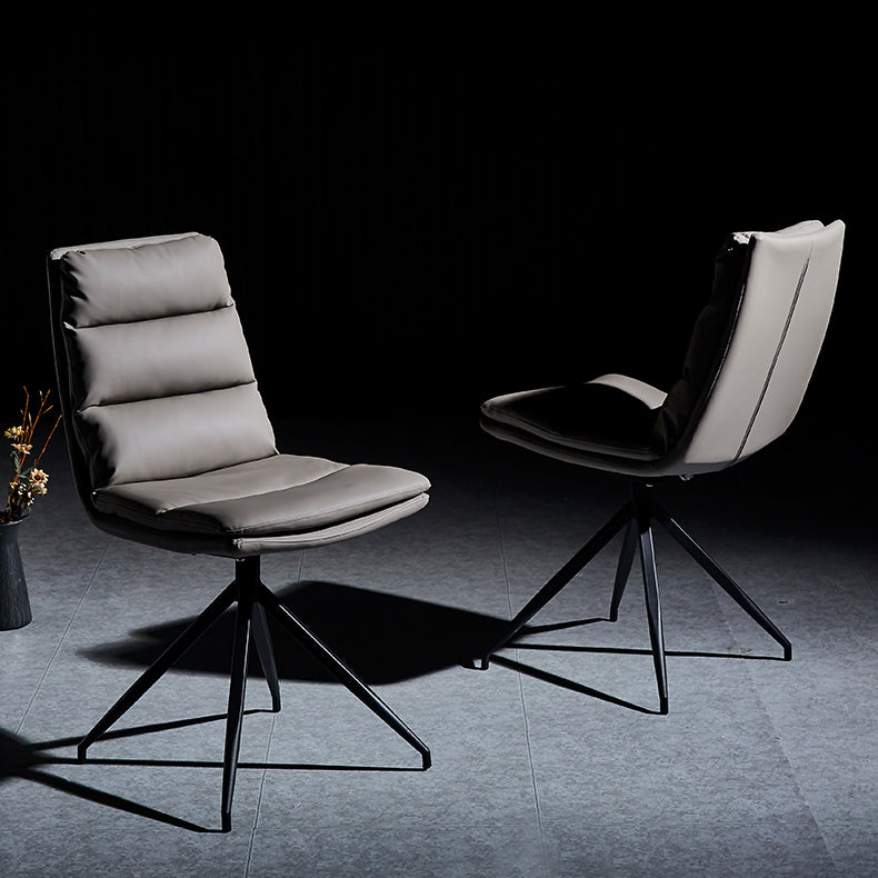 Scandinavian Upholstered Dining Chairs Solid Back Armless Side Chairs for Home Use Clearhalo ' kitchen&dining_furn' 'Dining Chairs' 'Dining Tables & Seating' 'dining_chair' 'furn' 'furn_dining_chair' 'Furniture' 'furniture_dining_chair' 'Kitchen & Dining Furniture' 'kitchen' 3945076