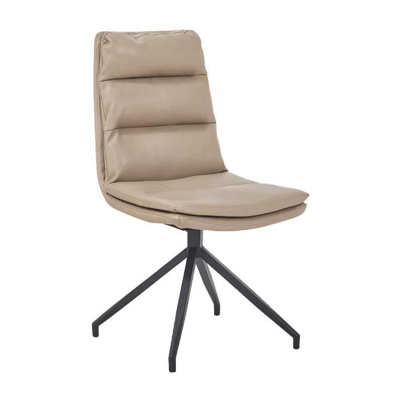 Scandinavian Upholstered Dining Chairs Solid Back Armless Side Chairs for Home Use Khaki 1 Piece Clearhalo ' kitchen&dining_furn' 'Dining Chairs' 'Dining Tables & Seating' 'dining_chair' 'furn' 'furn_dining_chair' 'Furniture' 'furniture_dining_chair' 'Kitchen & Dining Furniture' 'kitchen' 3945077