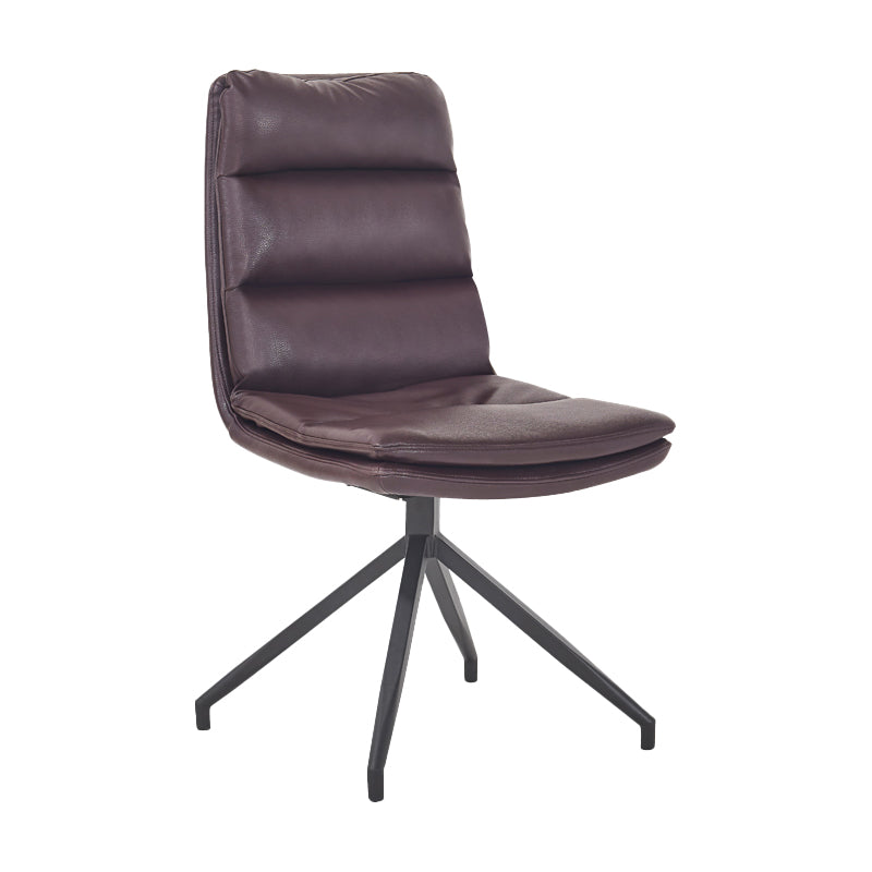 Scandinavian Upholstered Dining Chairs Solid Back Armless Side Chairs for Home Use Burgundy 1 Piece Clearhalo ' kitchen&dining_furn' 'Dining Chairs' 'Dining Tables & Seating' 'dining_chair' 'furn' 'furn_dining_chair' 'Furniture' 'furniture_dining_chair' 'Kitchen & Dining Furniture' 'kitchen' 3945080