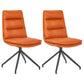 Scandinavian Upholstered Dining Chairs Solid Back Armless Side Chairs for Home Use Orange 2 Piece Set Clearhalo ' kitchen&dining_furn' 'Dining Chairs' 'Dining Tables & Seating' 'dining_chair' 'furn' 'furn_dining_chair' 'Furniture' 'furniture_dining_chair' 'Kitchen & Dining Furniture' 'kitchen' 3945084