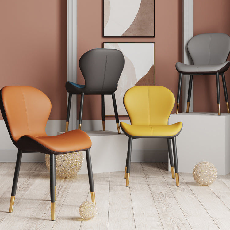 Scandinavian Study Room Side Chair Matte Finish PU Leather Parsons Dining Chair Clearhalo ' kitchen&dining_furn' 'Dining Chairs' 'Dining Tables & Seating' 'dining_chair' 'furn' 'furn_dining_chair' 'Furniture' 'furniture_dining_chair' 'Kitchen & Dining Furniture' 'kitchen' 3945087