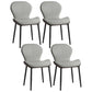 Scandinavian Study Room Side Chair Matte Finish PU Leather Parsons Dining Chair Grey 4 Piece Set Black Clearhalo ' kitchen&dining_furn' 'Dining Chairs' 'Dining Tables & Seating' 'dining_chair' 'furn' 'furn_dining_chair' 'Furniture' 'furniture_dining_chair' 'Kitchen & Dining Furniture' 'kitchen' 3945091