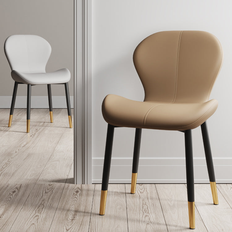 Scandinavian Study Room Side Chair Matte Finish PU Leather Parsons Dining Chair Clearhalo ' kitchen&dining_furn' 'Dining Chairs' 'Dining Tables & Seating' 'dining_chair' 'furn' 'furn_dining_chair' 'Furniture' 'furniture_dining_chair' 'Kitchen & Dining Furniture' 'kitchen' 3945092