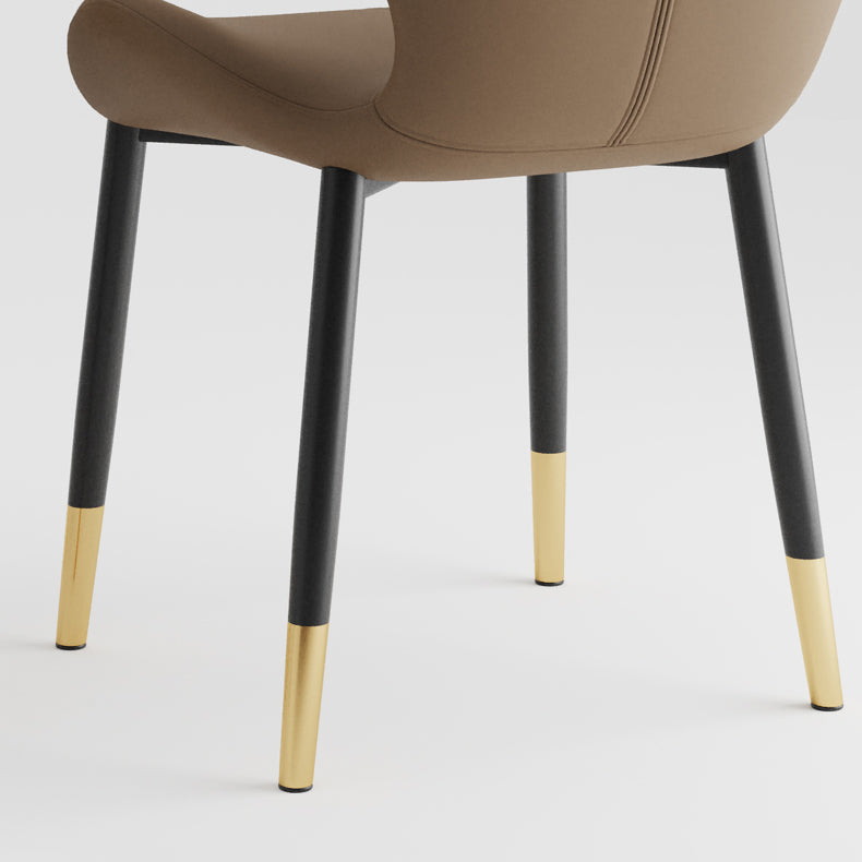 Scandinavian Study Room Side Chair Matte Finish PU Leather Parsons Dining Chair Clearhalo ' kitchen&dining_furn' 'Dining Chairs' 'Dining Tables & Seating' 'dining_chair' 'furn' 'furn_dining_chair' 'Furniture' 'furniture_dining_chair' 'Kitchen & Dining Furniture' 'kitchen' 3945097