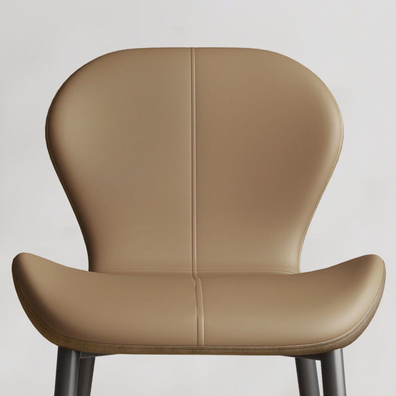 Scandinavian Study Room Side Chair Matte Finish PU Leather Parsons Dining Chair Clearhalo ' kitchen&dining_furn' 'Dining Chairs' 'Dining Tables & Seating' 'dining_chair' 'furn' 'furn_dining_chair' 'Furniture' 'furniture_dining_chair' 'Kitchen & Dining Furniture' 'kitchen' 3945104