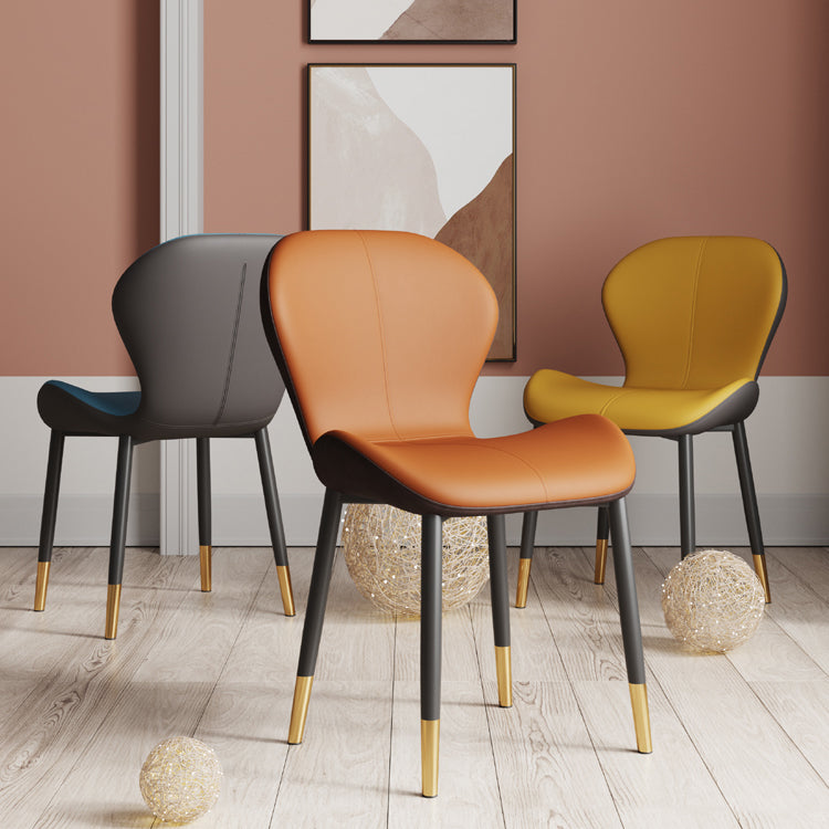 Scandinavian Study Room Side Chair Matte Finish PU Leather Parsons Dining Chair Clearhalo ' kitchen&dining_furn' 'Dining Chairs' 'Dining Tables & Seating' 'dining_chair' 'furn' 'furn_dining_chair' 'Furniture' 'furniture_dining_chair' 'Kitchen & Dining Furniture' 'kitchen' 3945105