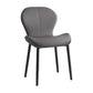 Scandinavian Study Room Side Chair Matte Finish PU Leather Parsons Dining Chair Dark Gray 1 Piece Black Clearhalo ' kitchen&dining_furn' 'Dining Chairs' 'Dining Tables & Seating' 'dining_chair' 'furn' 'furn_dining_chair' 'Furniture' 'furniture_dining_chair' 'Kitchen & Dining Furniture' 'kitchen' 3945106