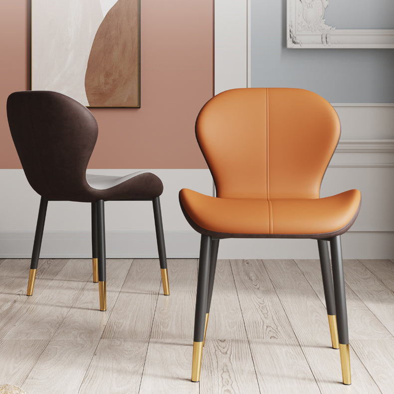 Scandinavian Study Room Side Chair Matte Finish PU Leather Parsons Dining Chair Clearhalo ' kitchen&dining_furn' 'Dining Chairs' 'Dining Tables & Seating' 'dining_chair' 'furn' 'furn_dining_chair' 'Furniture' 'furniture_dining_chair' 'Kitchen & Dining Furniture' 'kitchen' 3945108