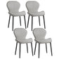 Scandinavian Study Room Side Chair Matte Finish PU Leather Parsons Dining Chair Light Gray 4 Piece Set Black Clearhalo ' kitchen&dining_furn' 'Dining Chairs' 'Dining Tables & Seating' 'dining_chair' 'furn' 'furn_dining_chair' 'Furniture' 'furniture_dining_chair' 'Kitchen & Dining Furniture' 'kitchen' 3945118
