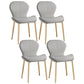 Scandinavian Study Room Side Chair Matte Finish PU Leather Parsons Dining Chair Light Gray 4 Piece Set Brass Gold Clearhalo ' kitchen&dining_furn' 'Dining Chairs' 'Dining Tables & Seating' 'dining_chair' 'furn' 'furn_dining_chair' 'Furniture' 'furniture_dining_chair' 'Kitchen & Dining Furniture' 'kitchen' 3945121