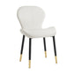 Scandinavian Study Room Side Chair Matte Finish PU Leather Parsons Dining Chair White 1 Piece Black Gold Clearhalo ' kitchen&dining_furn' 'Dining Chairs' 'Dining Tables & Seating' 'dining_chair' 'furn' 'furn_dining_chair' 'Furniture' 'furniture_dining_chair' 'Kitchen & Dining Furniture' 'kitchen' 3945131