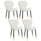 Scandinavian Study Room Side Chair Matte Finish PU Leather Parsons Dining Chair White 4 Piece Set Black Gold Clearhalo ' kitchen&dining_furn' 'Dining Chairs' 'Dining Tables & Seating' 'dining_chair' 'furn' 'furn_dining_chair' 'Furniture' 'furniture_dining_chair' 'Kitchen & Dining Furniture' 'kitchen' 3945133