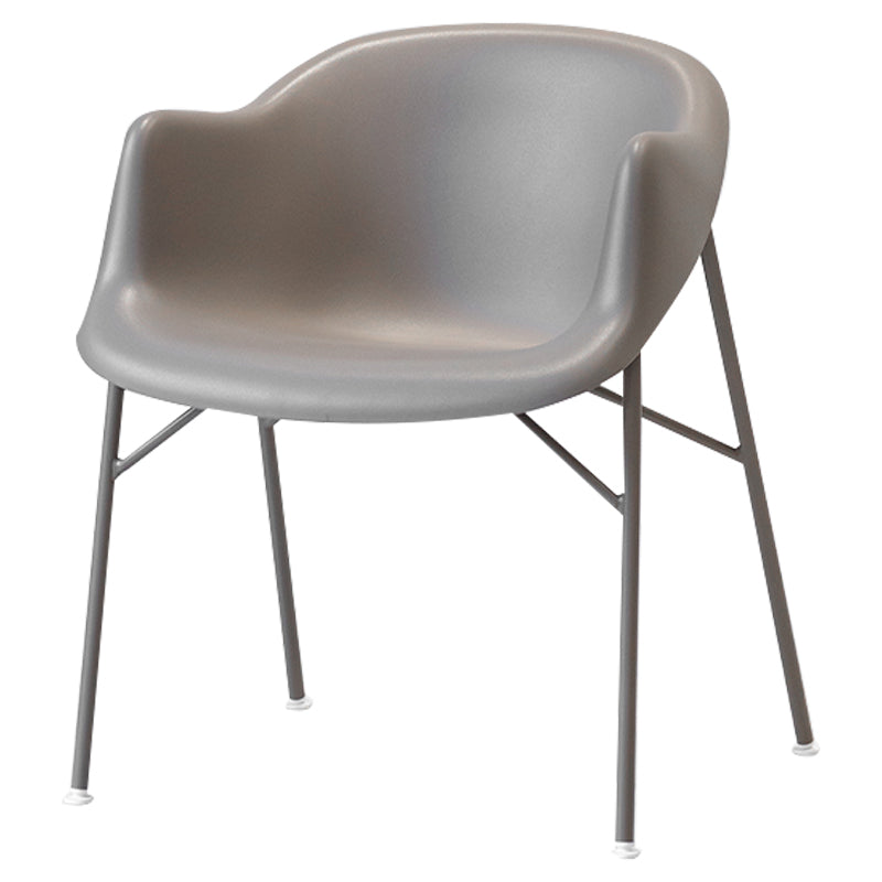 Scandinavian Style Plastic Dining Armchair Solid Back Single Side Chair for Home Use Grey Clearhalo ' kitchen&dining_furn' 'Dining Chairs' 'Dining Tables & Seating' 'dining_chair' 'furn' 'furn_dining_chair' 'Furniture' 'furniture_dining_chair' 'Kitchen & Dining Furniture' 'kitchen' 3945172