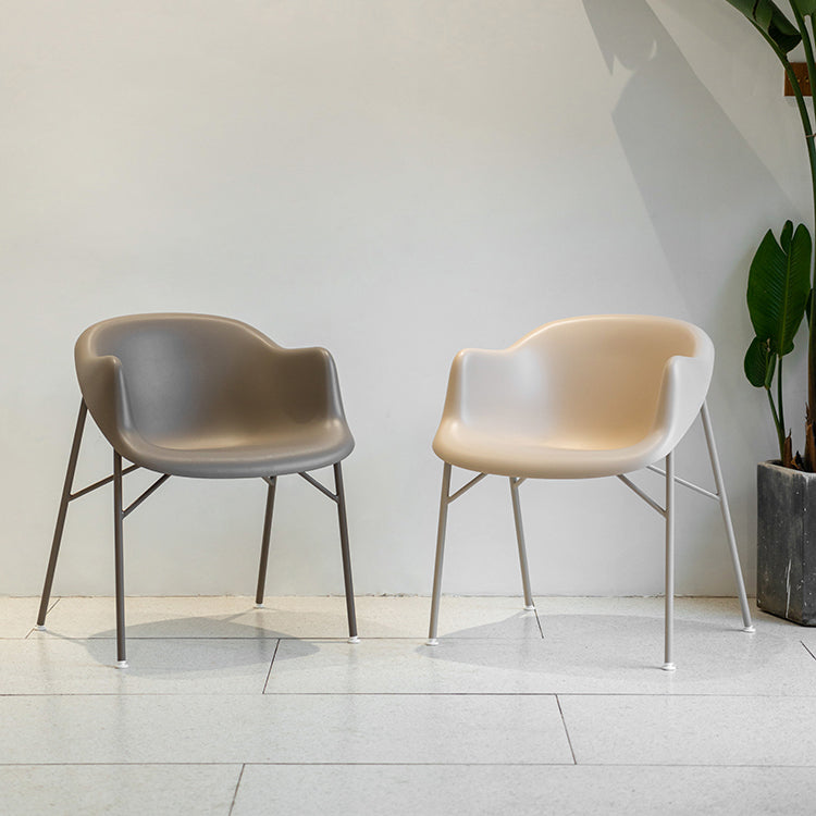 Scandinavian Style Plastic Dining Armchair Solid Back Single Side Chair for Home Use Clearhalo ' kitchen&dining_furn' 'Dining Chairs' 'Dining Tables & Seating' 'dining_chair' 'furn' 'furn_dining_chair' 'Furniture' 'furniture_dining_chair' 'Kitchen & Dining Furniture' 'kitchen' 3945174