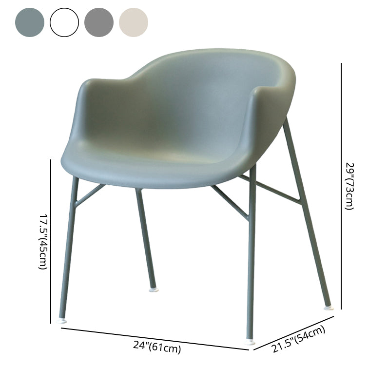 Scandinavian Style Plastic Dining Armchair Solid Back Single Side Chair for Home Use Clearhalo ' kitchen&dining_furn' 'Dining Chairs' 'Dining Tables & Seating' 'dining_chair' 'furn' 'furn_dining_chair' 'Furniture' 'furniture_dining_chair' 'Kitchen & Dining Furniture' 'kitchen' 3945184