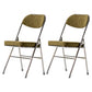 Industrial Style Folding Dining Side Chairs Upholstered Armless Dining Chairs (Set of 2) Green Clearhalo ' kitchen&dining_furn' 'Dining Chairs' 'Dining Tables & Seating' 'dining_chair' 'furn' 'furn_dining_chair' 'Furniture' 'furniture_dining_chair' 'Kitchen & Dining Furniture' 'kitchen' 3945191