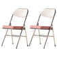 Industrial Style Folding Dining Side Chairs Upholstered Armless Dining Chairs (Set of 2) Nude Pink Clearhalo ' kitchen&dining_furn' 'Dining Chairs' 'Dining Tables & Seating' 'dining_chair' 'furn' 'furn_dining_chair' 'Furniture' 'furniture_dining_chair' 'Kitchen & Dining Furniture' 'kitchen' 3945197