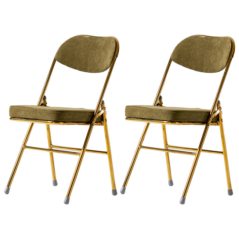 Industrial Style Folding Dining Side Chairs Upholstered Armless Dining Chairs (Set of 2) Pea Green Clearhalo ' kitchen&dining_furn' 'Dining Chairs' 'Dining Tables & Seating' 'dining_chair' 'furn' 'furn_dining_chair' 'Furniture' 'furniture_dining_chair' 'Kitchen & Dining Furniture' 'kitchen' 3945201