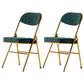 Industrial Style Folding Dining Side Chairs Upholstered Armless Dining Chairs (Set of 2) Blackish Green Clearhalo ' kitchen&dining_furn' 'Dining Chairs' 'Dining Tables & Seating' 'dining_chair' 'furn' 'furn_dining_chair' 'Furniture' 'furniture_dining_chair' 'Kitchen & Dining Furniture' 'kitchen' 3945203