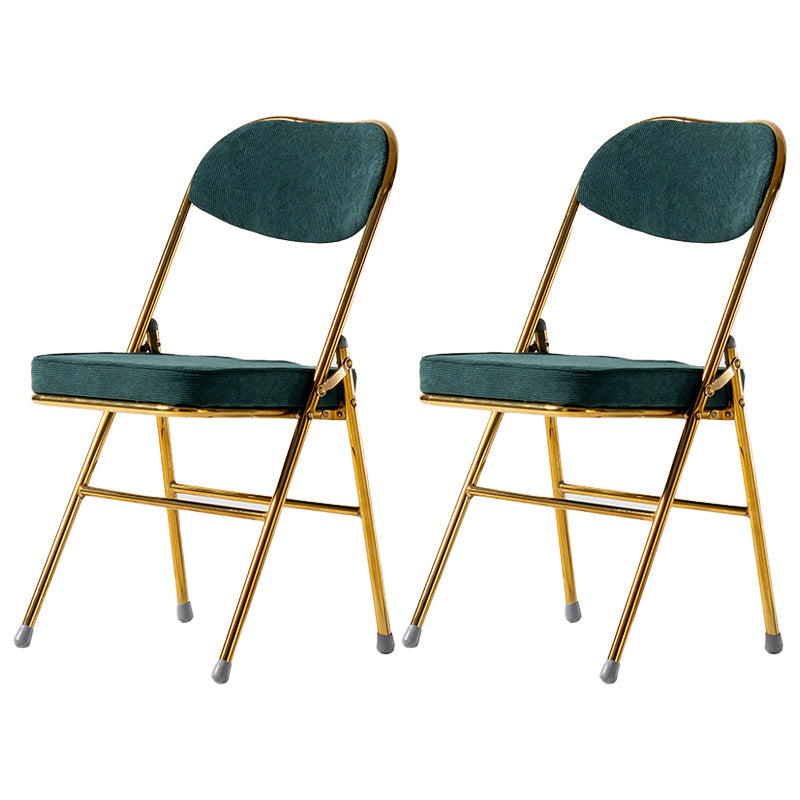 Industrial Style Folding Dining Side Chairs Upholstered Armless Dining Chairs (Set of 2) Blackish Green Clearhalo ' kitchen&dining_furn' 'Dining Chairs' 'Dining Tables & Seating' 'dining_chair' 'furn' 'furn_dining_chair' 'Furniture' 'furniture_dining_chair' 'Kitchen & Dining Furniture' 'kitchen' 3945203