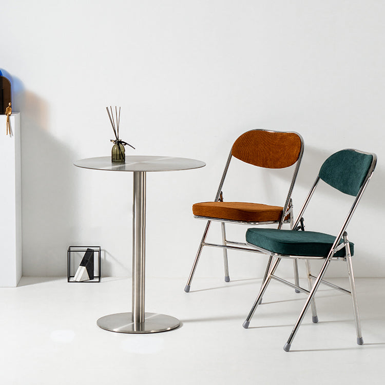 Industrial Style Folding Dining Side Chairs Upholstered Armless Dining Chairs (Set of 2) Clearhalo ' kitchen&dining_furn' 'Dining Chairs' 'Dining Tables & Seating' 'dining_chair' 'furn' 'furn_dining_chair' 'Furniture' 'furniture_dining_chair' 'Kitchen & Dining Furniture' 'kitchen' 3945204