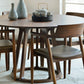 Round Solid Wood Brown Tone Dining Table Modern Pedestal Table for Dining Room Clearhalo ' dining_table' 'Dining Tables & Seating' 'Dining Tables' 'furn' 'furn_dining_table' 'Furniture' 'furniture_dining_table' 'Kitchen & Dining Furniture' 'kitchen&dining_furn' 'kitchen' 'kitchen_dining_table' 3945247