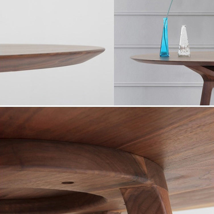 Round Solid Wood Brown Tone Dining Table Modern Pedestal Table for Dining Room Clearhalo ' dining_table' 'Dining Tables & Seating' 'Dining Tables' 'furn' 'furn_dining_table' 'Furniture' 'furniture_dining_table' 'Kitchen & Dining Furniture' 'kitchen&dining_furn' 'kitchen' 'kitchen_dining_table' 3945252