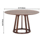 Round Solid Wood Brown Tone Dining Table Modern Pedestal Table for Dining Room Clearhalo ' dining_table' 'Dining Tables & Seating' 'Dining Tables' 'furn' 'furn_dining_table' 'Furniture' 'furniture_dining_table' 'Kitchen & Dining Furniture' 'kitchen&dining_furn' 'kitchen' 'kitchen_dining_table' 3945257