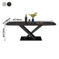 Industrial Sintered Stone Top Dining Table Standard Rectangle Shape Dining Table for Kitchen Clearhalo ' dining_table' 'Dining Tables & Seating' 'Dining Tables' 'furn' 'furn_dining_table' 'Furniture' 'furniture_dining_table' 'Kitchen & Dining Furniture' 'kitchen&dining_furn' 'kitchen' 'kitchen_dining_table' 3945269