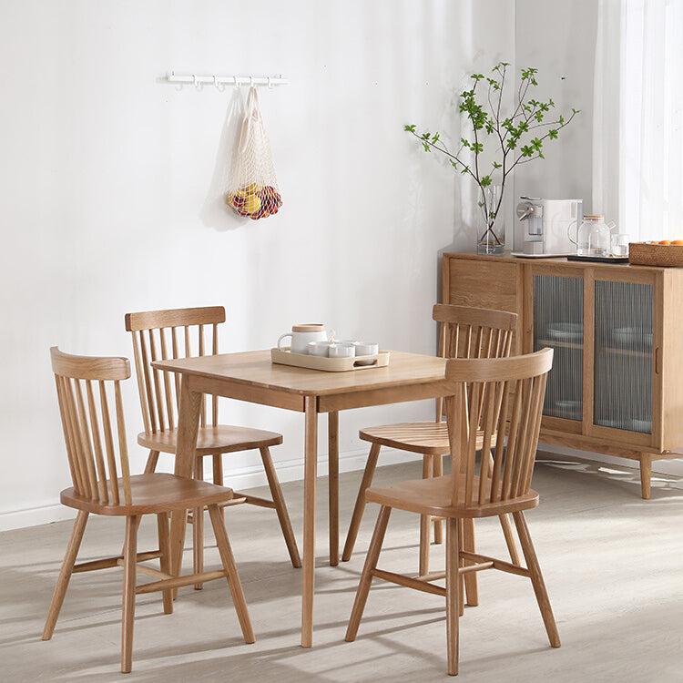 Square 4 Legs Industrial Dining Table Wood Color Fixed Table with Solid Wood Clearhalo ' dining_table' 'Dining Tables & Seating' 'Dining Tables' 'furn' 'furn_dining_table' 'Furniture' 'furniture_dining_table' 'Kitchen & Dining Furniture' 'kitchen&dining_furn' 'kitchen' 'kitchen_dining_table' 3945292