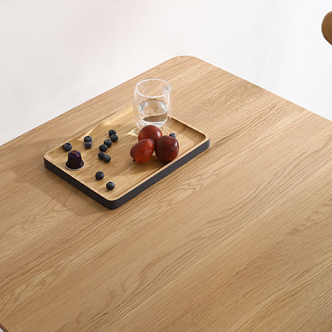 Square 4 Legs Industrial Dining Table Wood Color Fixed Table with Solid Wood Clearhalo ' dining_table' 'Dining Tables & Seating' 'Dining Tables' 'furn' 'furn_dining_table' 'Furniture' 'furniture_dining_table' 'Kitchen & Dining Furniture' 'kitchen&dining_furn' 'kitchen' 'kitchen_dining_table' 3945298