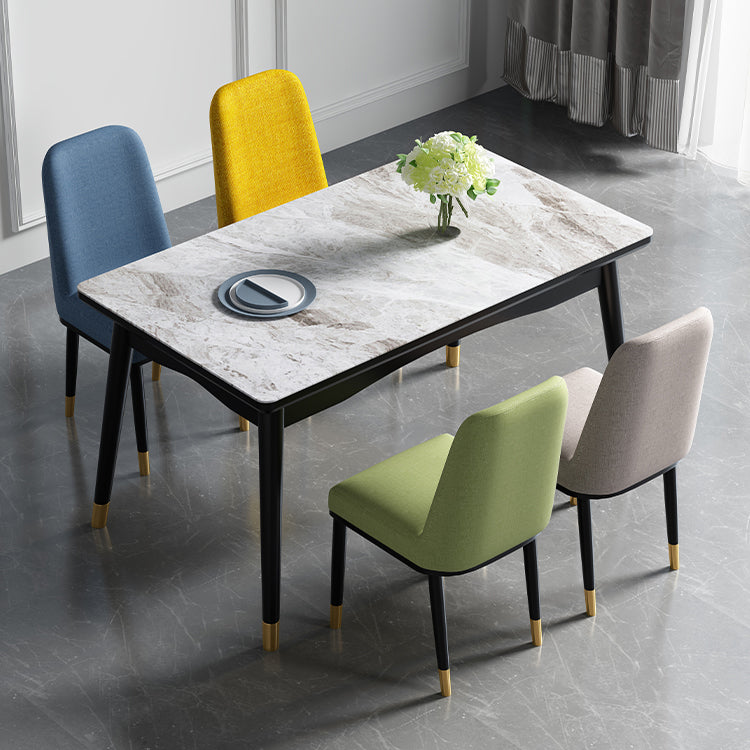 Industrial Sintered Stone Top Standard Dining Table Rectangle Dining Table for Kitchen Light Gray Without Chairs Clearhalo ' dining_table' 'Dining Tables & Seating' 'Dining Tables' 'furn' 'furn_dining_table' 'Furniture' 'furniture_dining_table' 'Kitchen & Dining Furniture' 'kitchen&dining_furn' 'kitchen' 'kitchen_dining_table' 3945329